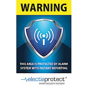 Alarmskilt 80 x 50 mm