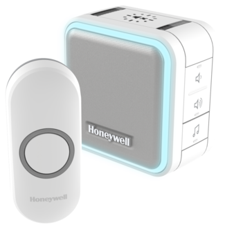Honeywell dörrklocka, trådlös med ljusindikering DC515N, vit