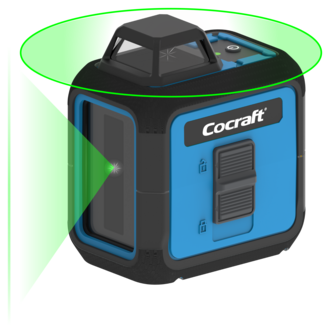 Cocraft HL360V-G krysslaser 360 grader, grön korslaser