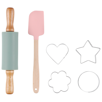 Bakset barn, kavel, slickepott, kakformar, 6 delar