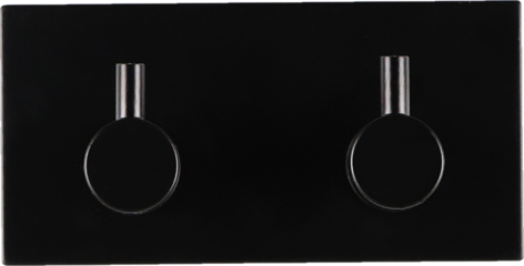 Dobbel selvheftende baderomskrok, svart