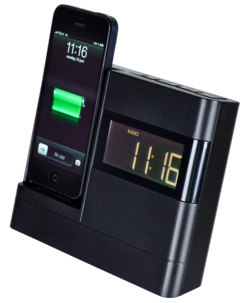 Klockradio med dockningsstation för iPhone/iPod