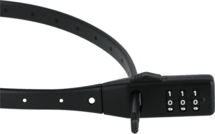 Platt cykellås med 3-siffrig kod, svart, 53 cm