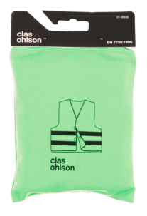 Reflexväst grön, Clas Ohlson