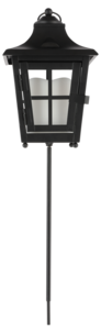 LED-lykta med timer och skymningsrelä, batteri