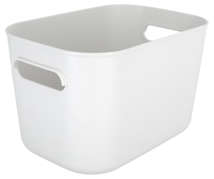 Serenity oppbevaringsboks i plast uten lokk, hvit