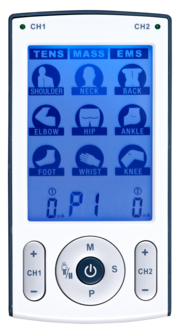 TENS-, EMS- ja hierontalaite 3-in-1