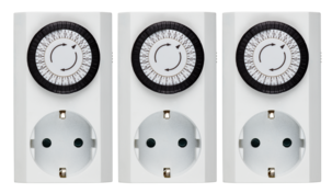 Timer for stikkontakt innendørs, mini 3-pakning