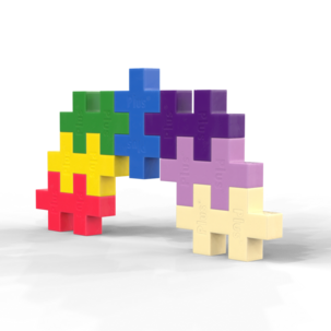 Plus-Plus BIG Learn to Build Colorverse 60 bitar, från 1 år