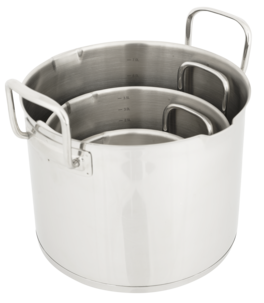 Kastrullset induktion rostfritt stål, 6 delar