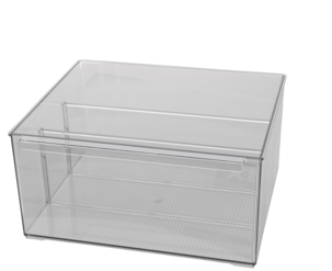 Säilytyslaatikko jääkaappiin, jakaja, läpinäkyvä