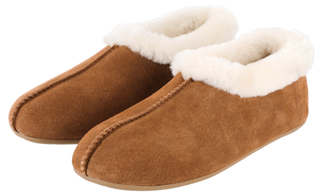 Fårskinnstofflor herr och dam, beige 