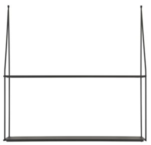 Vägghylla metall svart