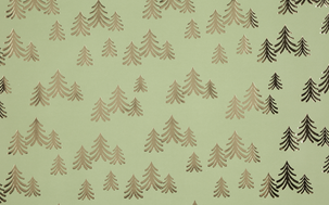Julpapper premium grönt och guld 70 cm x 3 m 2-pack