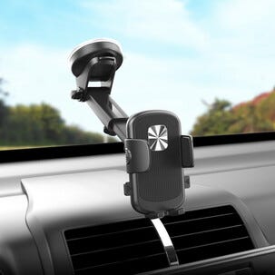 Puhelinteline autoon, puristuskiinnike, imukuppi