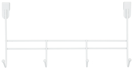 Dörrhängare 4 krokar vit, 18 mm