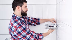 Tesa Aluxx duschkorg hörn självhäftande, krom