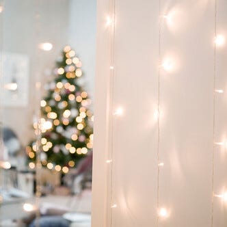 LED lyslenke Northlight, varmhvit med gjennomsiktig kabel