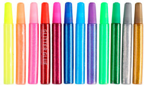 Glitterlim 12-pack, från 3 år