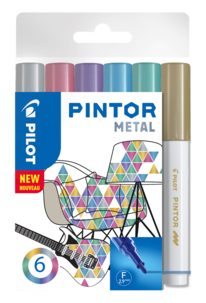 Pilot Pintor Metal merkepenn, 6-pakning
