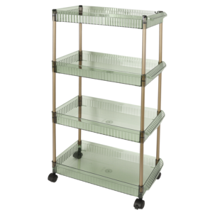 Säilytysvaunu 4 laatikkoa, vihreä/kulta