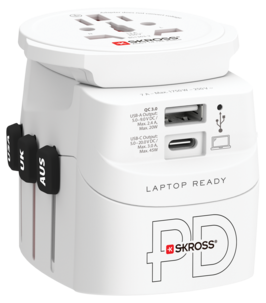 Skross Pro Light USB World universell reiseadapter