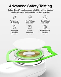 Belkin UltraCharge 3 in 1 vikbar Qi2-laddare, 25W