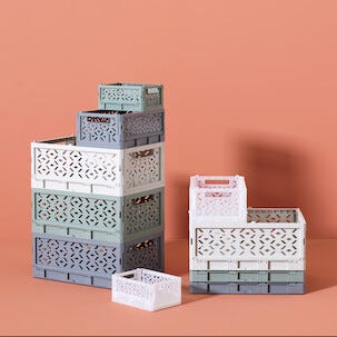 Klappboks av resirkulert plast, large 33 x 24,5 x 13,8 cm