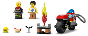 LEGO City Palokunnan pelastusmoottoripyörä 60410, yli 4-vuotiaille