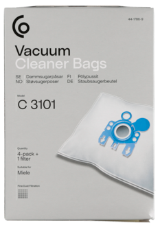 Dammsugarpåsar C3101, 4-pack