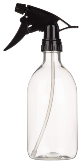 Suihkepullo läpinäkyvä, 500 ml