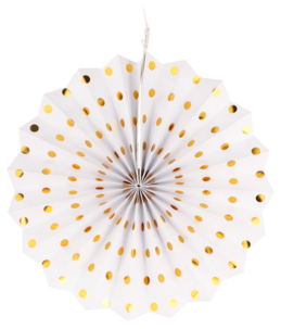 Dekorativ papir-rosett, gull