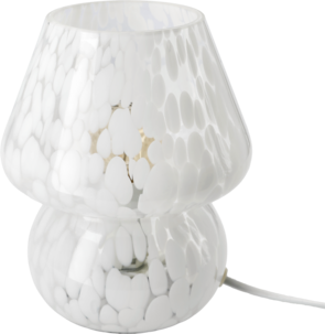 Northlight Lindy liten bordslampa i glas, 18 cm