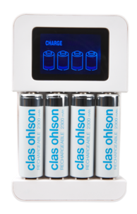 Batteriladdare LCD med 4 x HR6