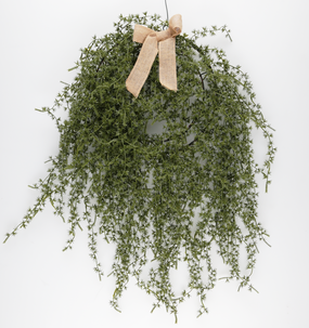 Suuri ovikranssi, lehtikuusikranssi LED-valoilla, 50 cm