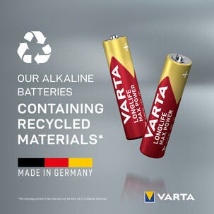 Varta Longlife Max Power AAA/LR03-batterier, 4-pakning