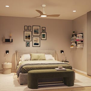 Philips Olas takfläkt med dimbar LED-lampa 28+24 W