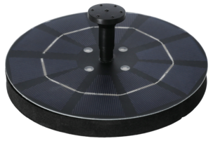 Solcellefontene med farget lys, flytende