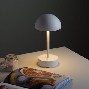 Northlight Langaton pöytävalaisin, ladattava akku, valkoinen