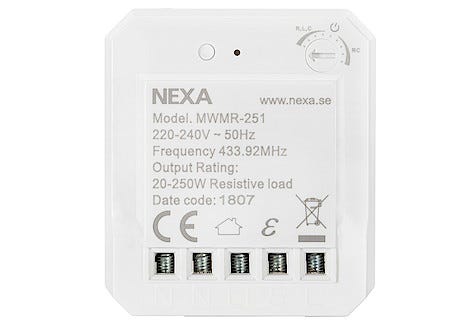 Uppoasennettava himmenninvastaanotin Nexa MWMR-251
