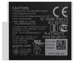 Enduro-akku GoPro Hero 9/10/11/12 -kameraan
