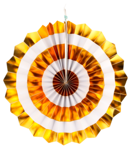 Dekorativ papir-rosett, gull