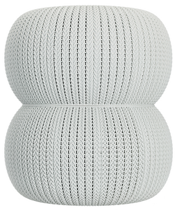 Bord med två puffar, Keter Knit Collection