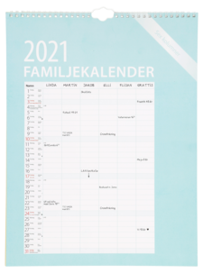 Familjekalender 2021, svenska