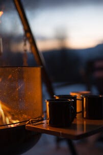 Espegard sidebord til bålpannen Glo 60, 2-pakning