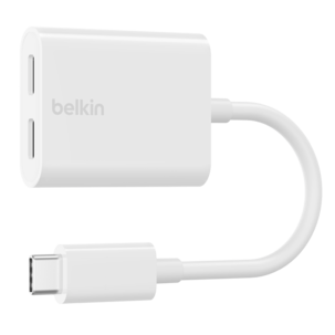 Belkin Rockstar USB-C till 2 x USB-C adapter, vit