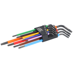 Bahco nøkkelsett Torx T8–T41, lange med fargekode, 9 deler
