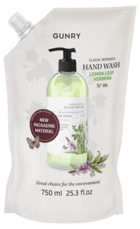 Gunry Classic Botanica Nestesaippuan täyttöpakkaus, 750 ml