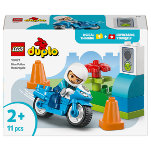 LEGO Duplo Town Blå polismotorcykel 10471, från 2 år