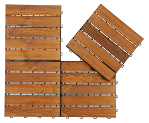 Golvplattor trall, brunlaserad gran, 4-pack